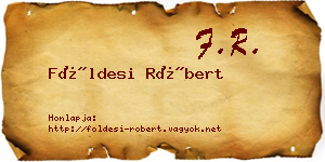 Földesi Róbert névjegykártya