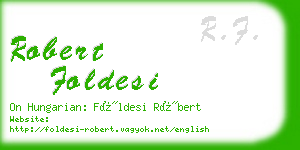 robert foldesi business card